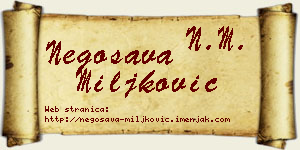 Negosava Miljković vizit kartica